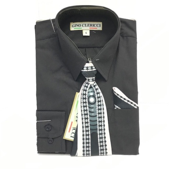 Gino Clericci Shirts & Tops Gino Clericci Boys Black Dress Shirt